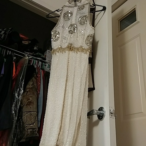 Stunning Nite Line Silk Beaded Dress - Picture 8 of 8